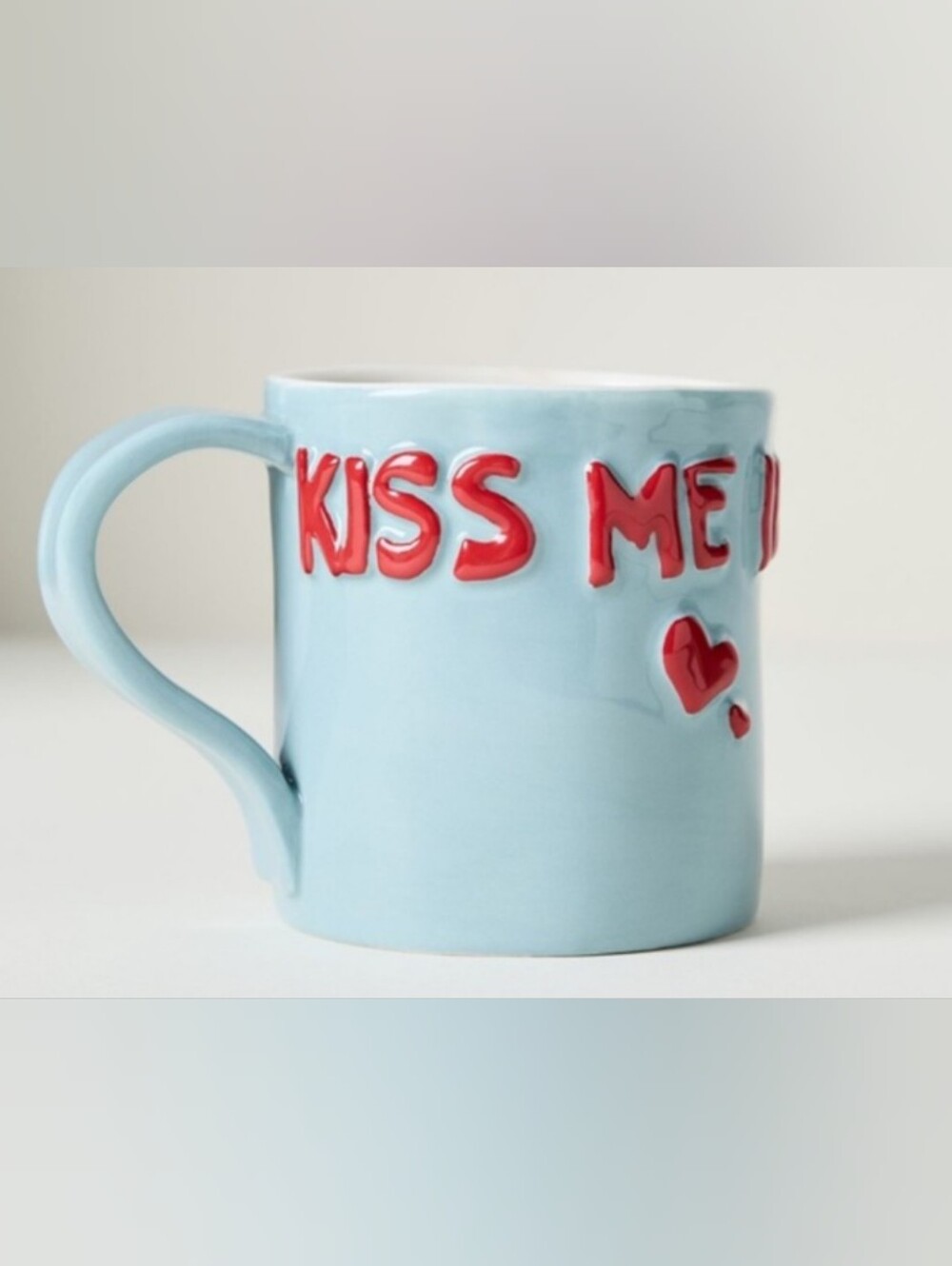 anthropologie l&clay Kiss Me Instead Mug